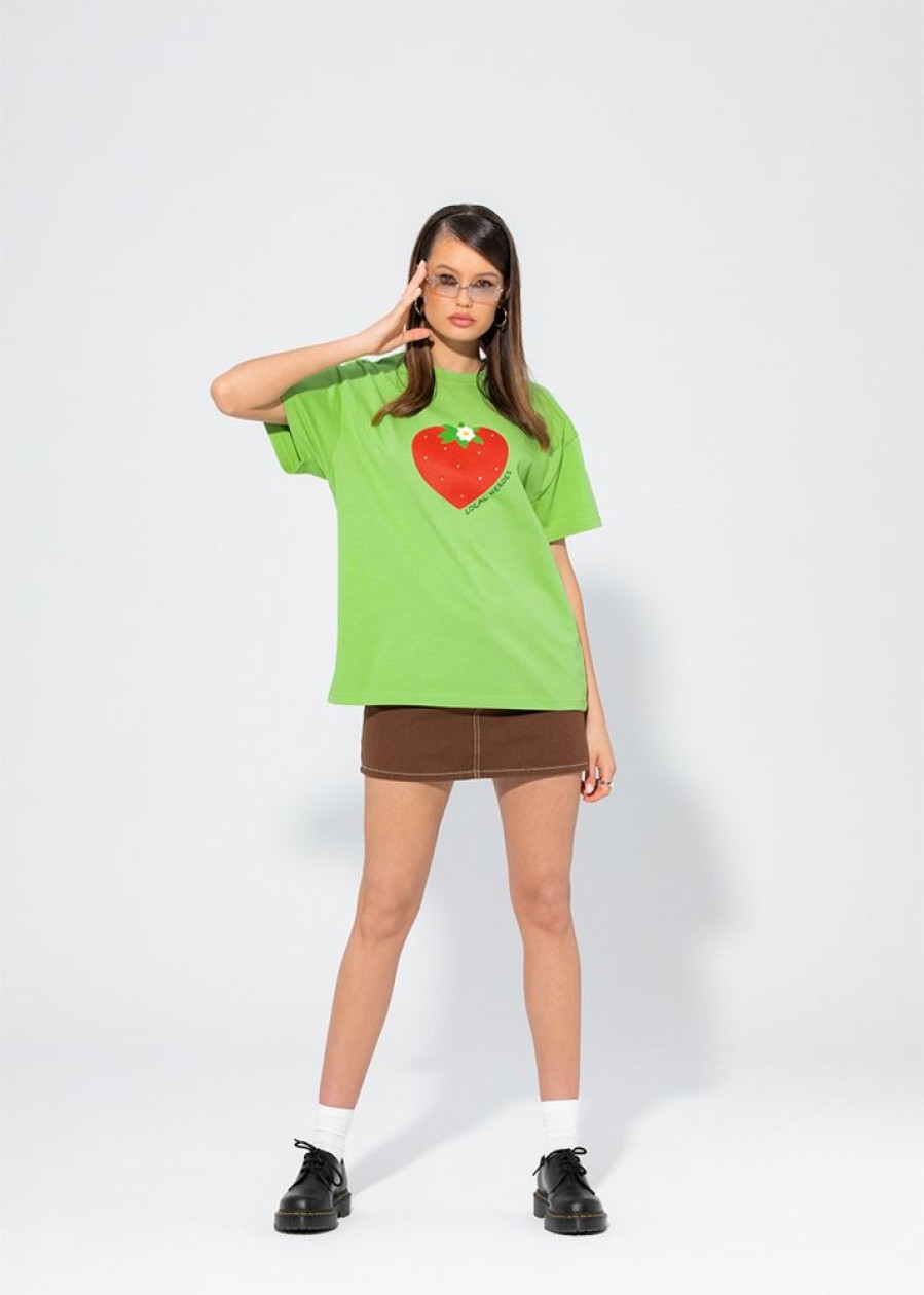 Lh Babe LOCAL HEROES | T-Shirt Wild Strawberry Zielony